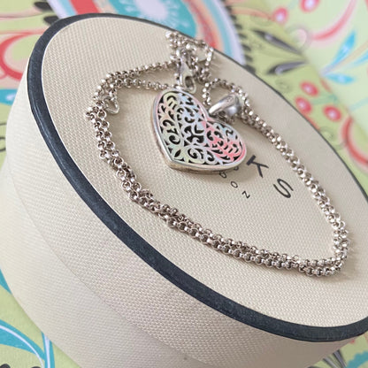 Links of London Necklace with a Tapestry Heart Pendent