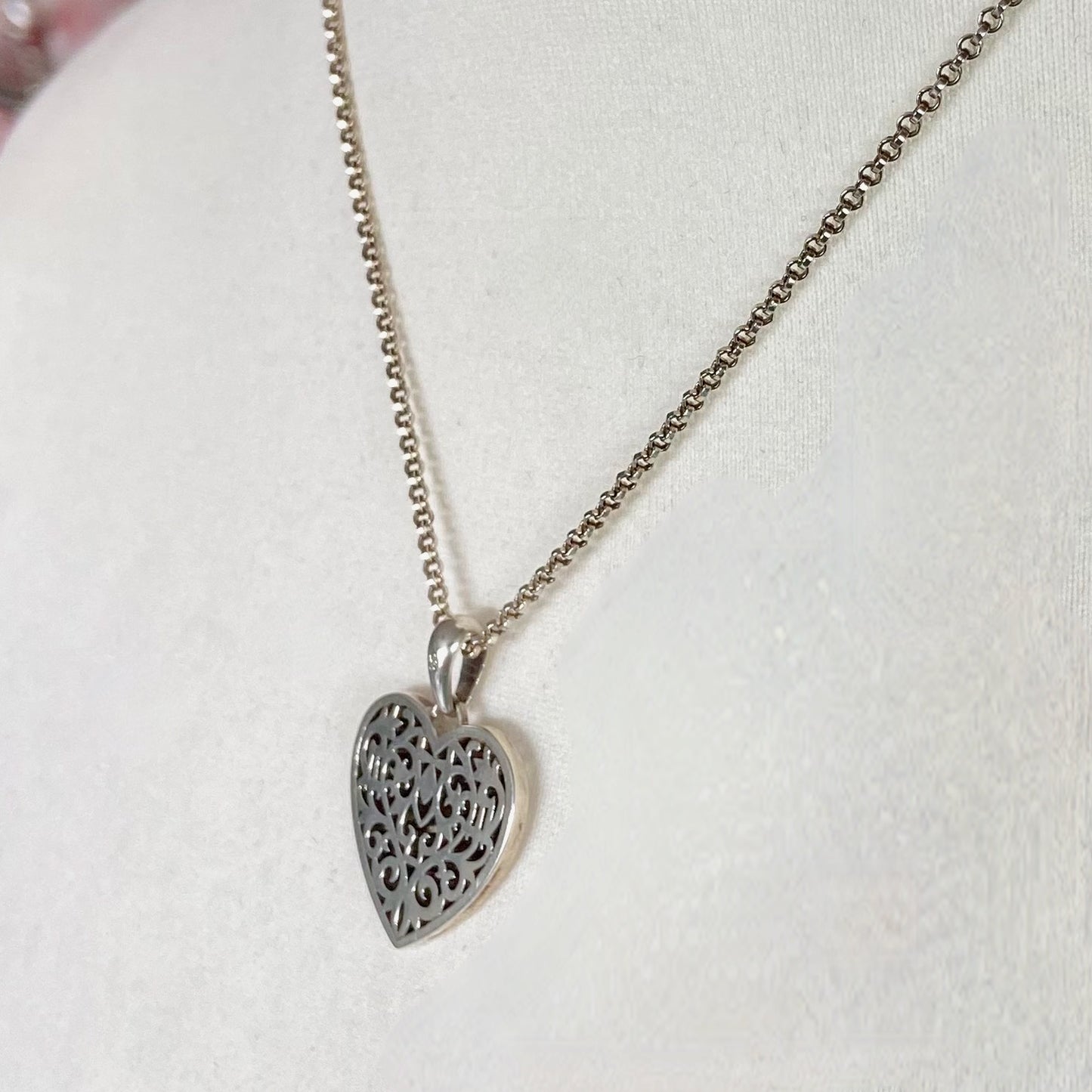 Links of London Necklace with a Tapestry Heart Pendent