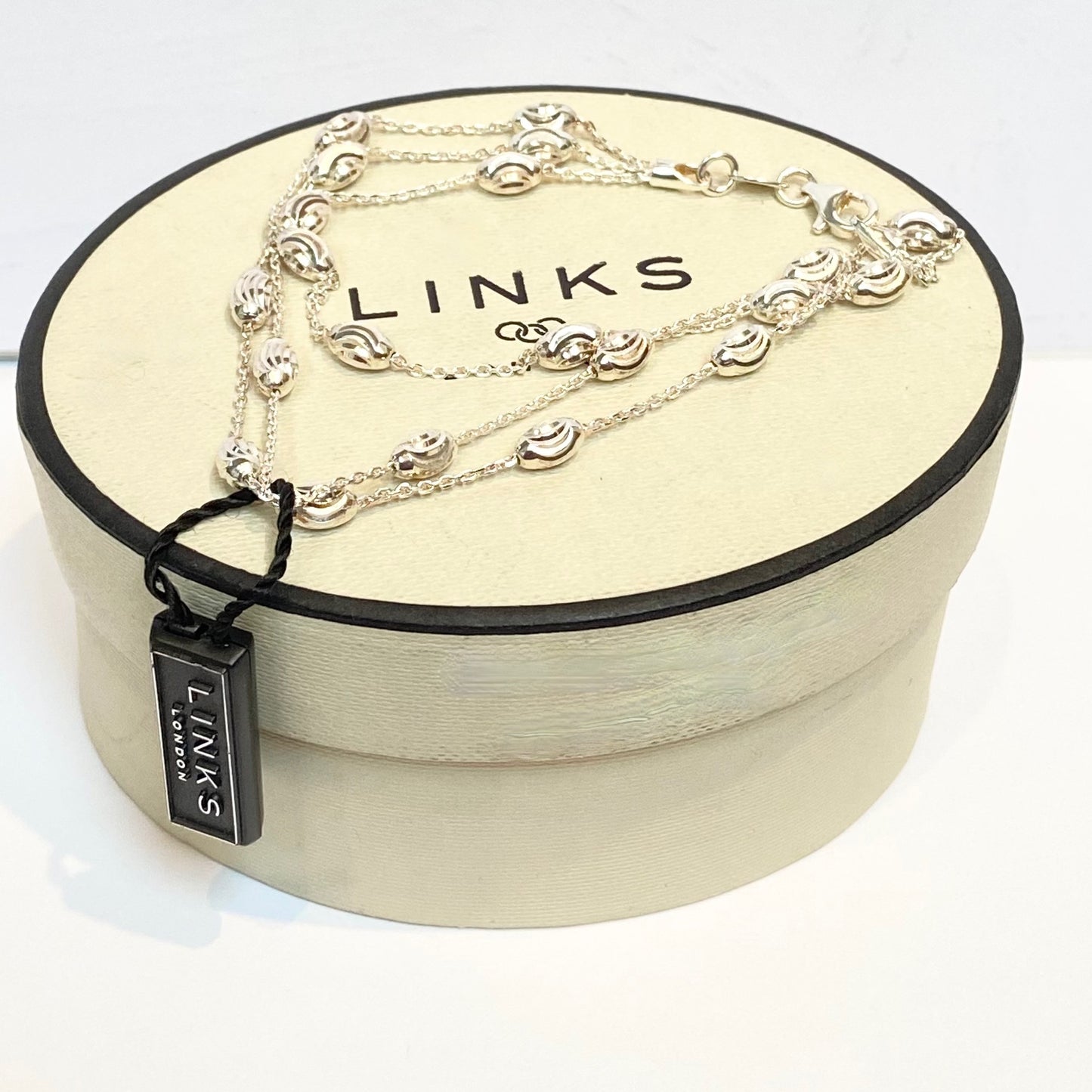 Three Strand Links of London Sterling Silver Bracelet with beads NEW