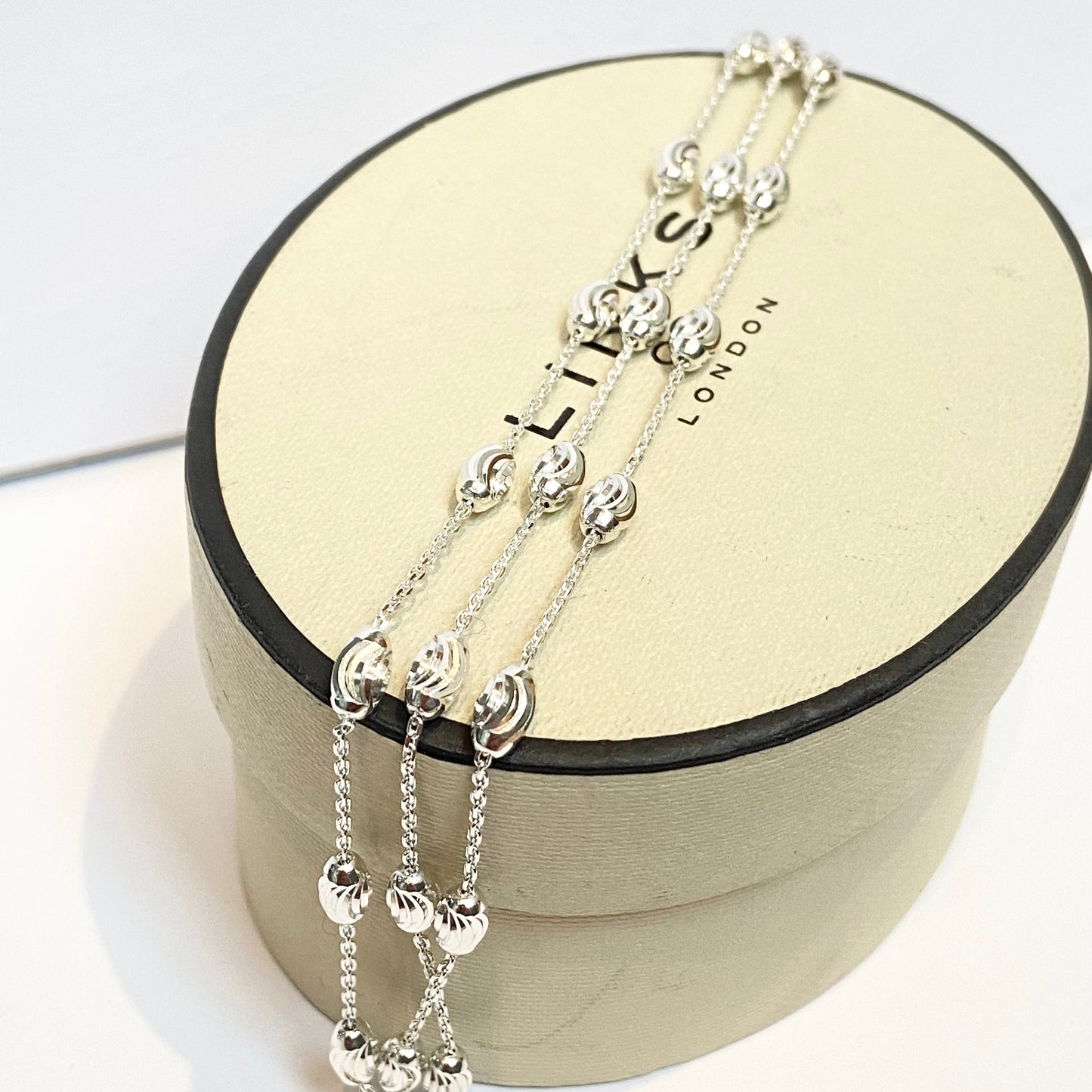 Three Strand Links of London Sterling Silver Bracelet with beads NEW