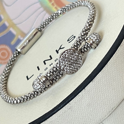 Links of London Rare Sterling Silver Star Dust Round Bracelet with a magnetic clasp