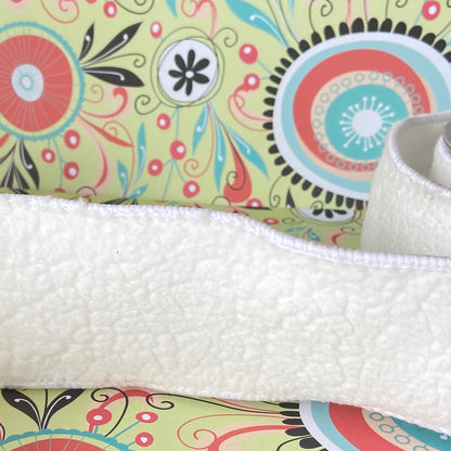 2.5 x 10 yards Sherpa Wired Ribbon - Lambs wool effect