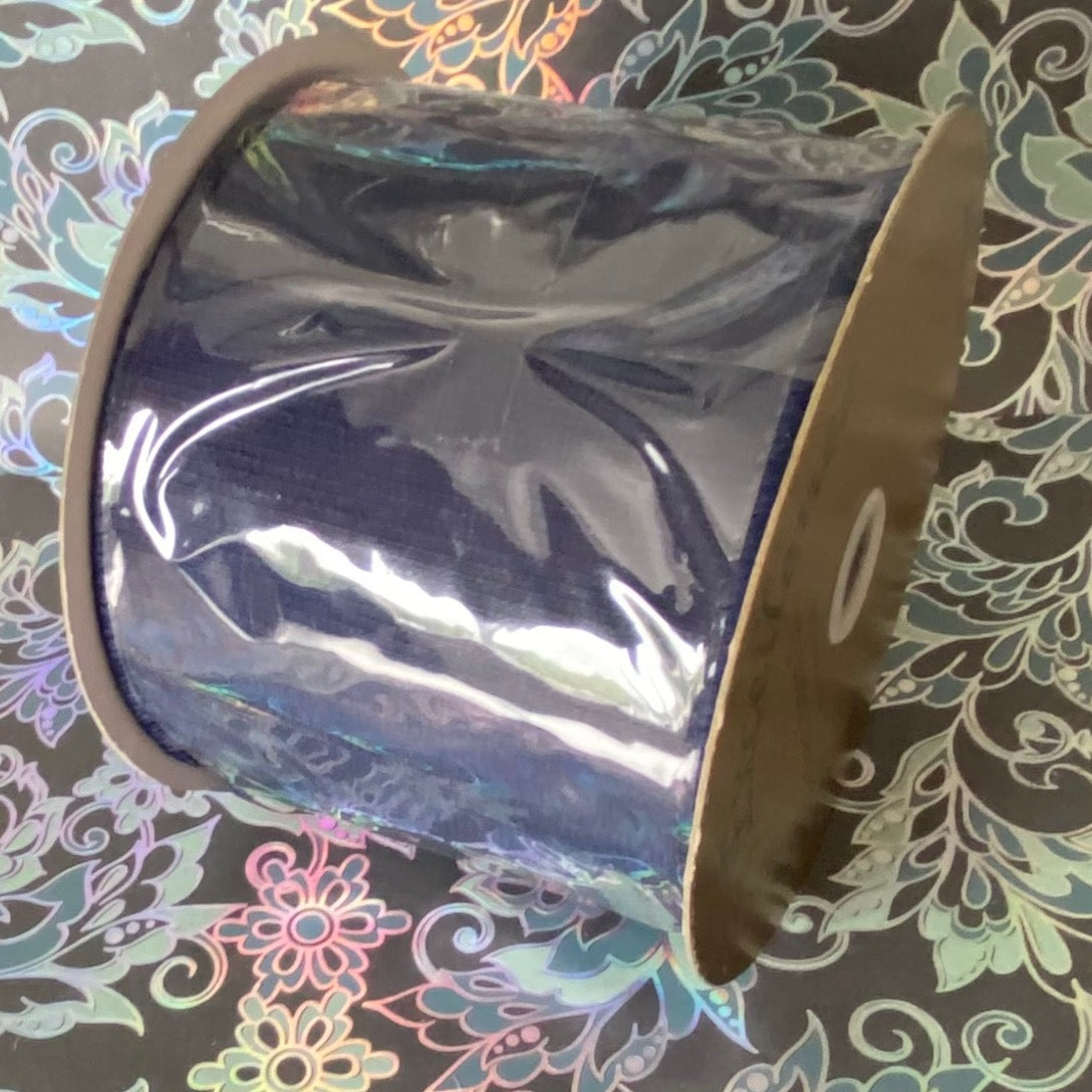 4" x 10 Yard Ribbed  Ribbon Midnight Blue colour