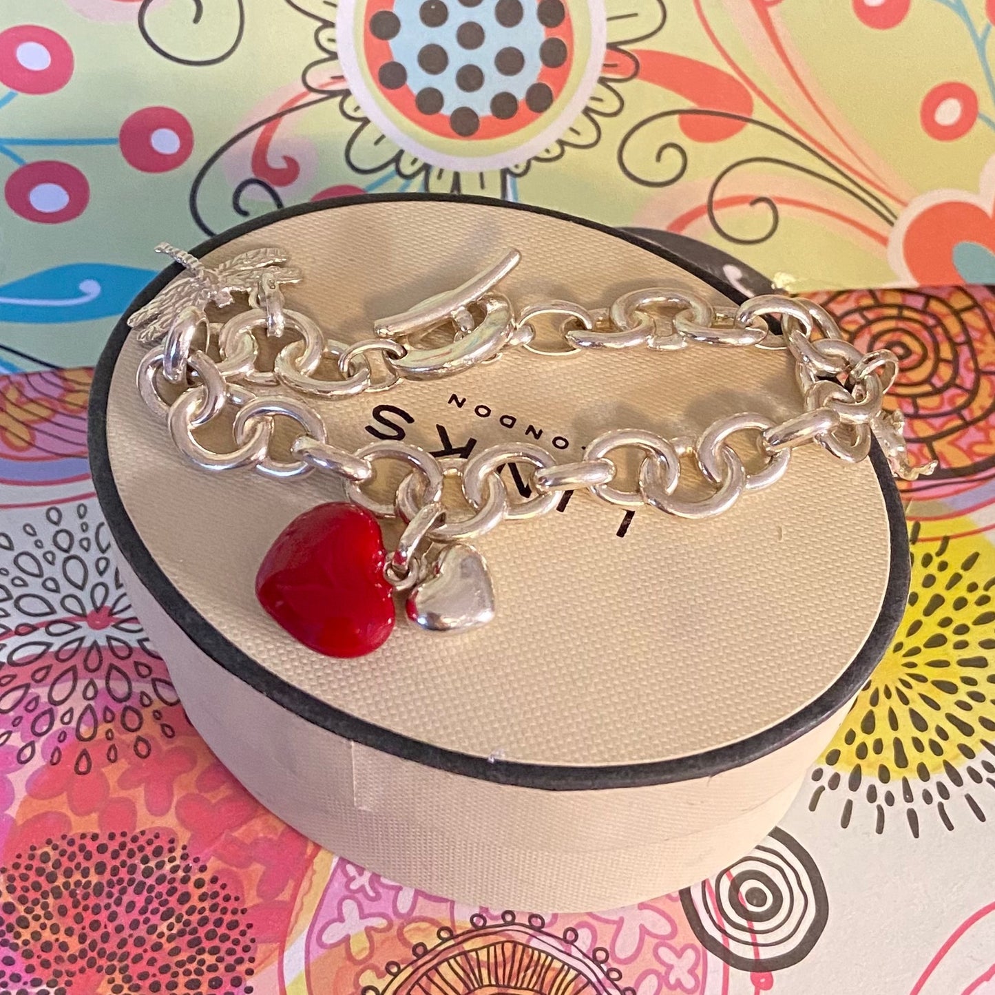 Links of London  Signature T-Bar Bracelet with Charms