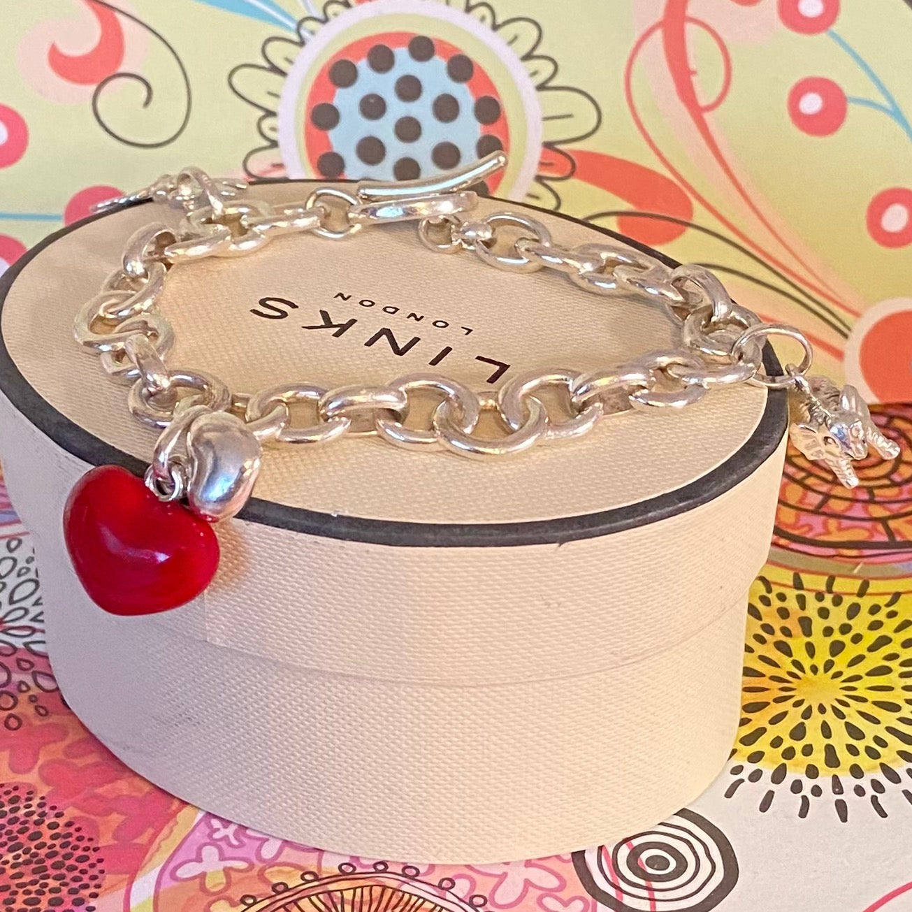 Links of London  Signature T-Bar Bracelet with Charms