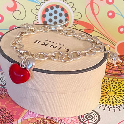 Links of London  Signature T-Bar Bracelet with Charms