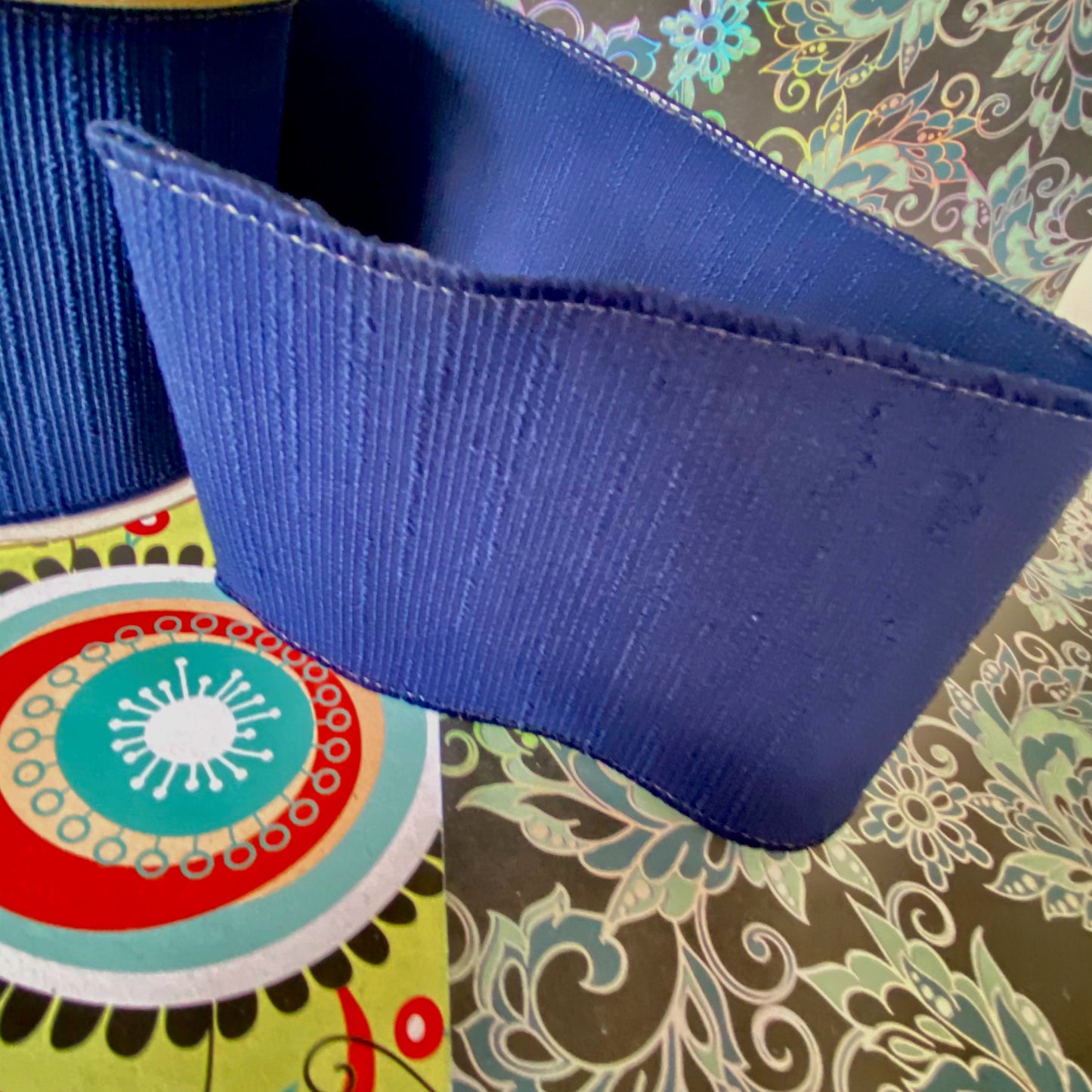 4" x 10 Yard Ribbed  Ribbon Midnight Blue colour