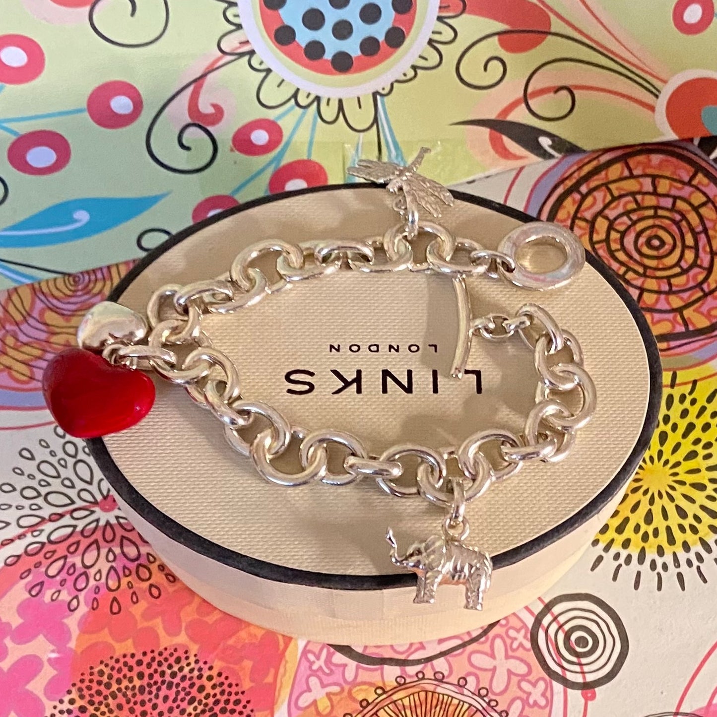 Links of London  Signature T-Bar Bracelet with Charms