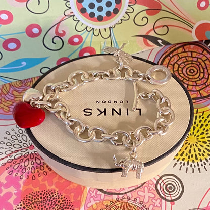 Links of London  Signature T-Bar Bracelet with Charms