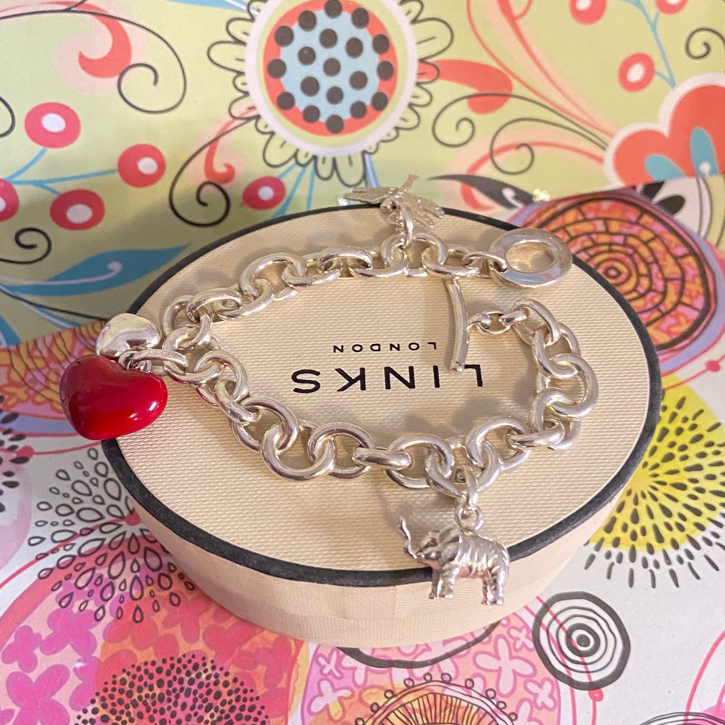 Links of London  Signature T-Bar Bracelet with Charms