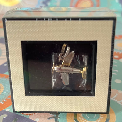 Links of London Sterling Silver, 'Sky High' Aeroplane Charm with 18k Gold Vermeil. New in the box.  Be the first one to open this
