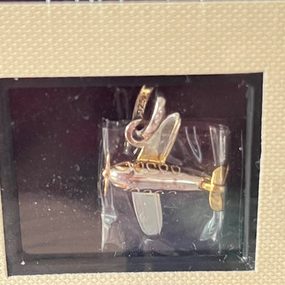 Links of London Sterling Silver, 'Sky High' Aeroplane Charm with 18k Gold Vermeil. New in the box.  Be the first one to open this