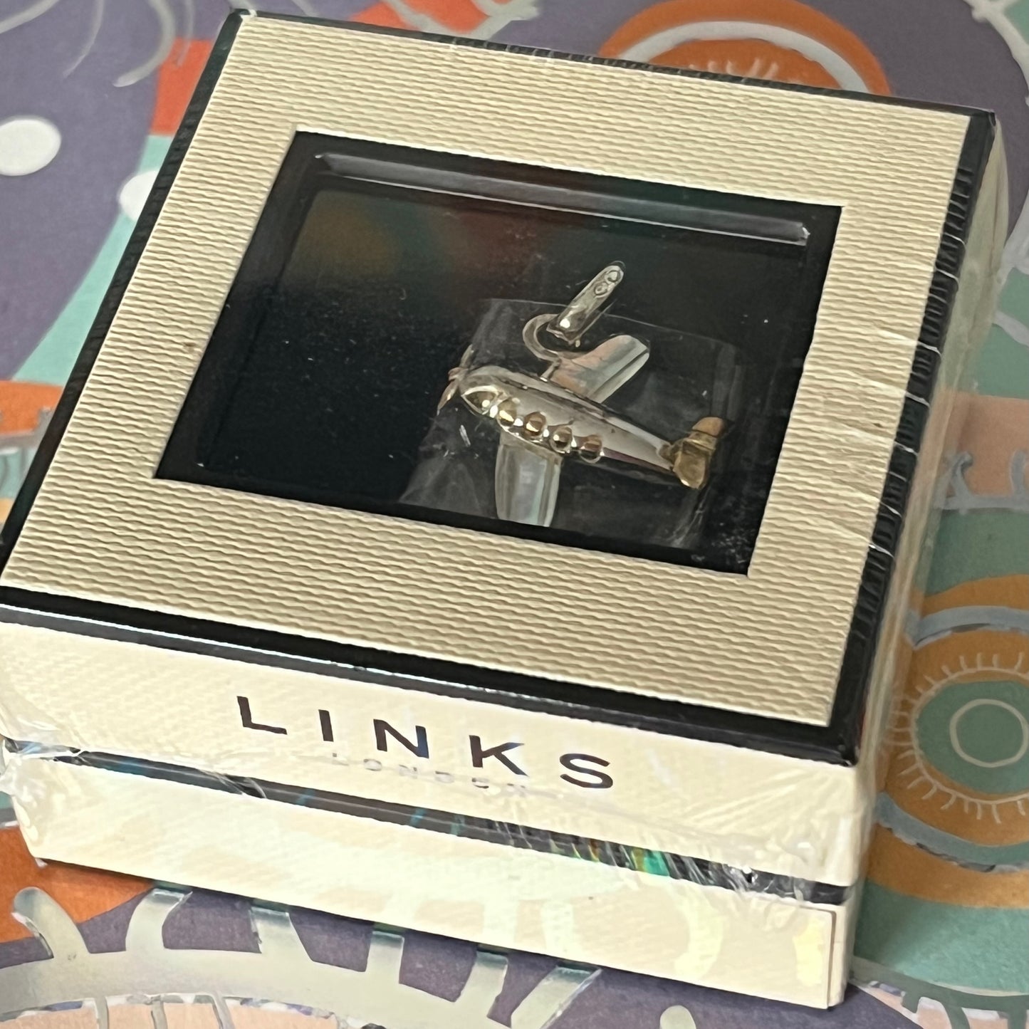 Links of London Sterling Silver, 'Sky High' Aeroplane Charm with 18k Gold Vermeil. New in the box.  Be the first one to open this