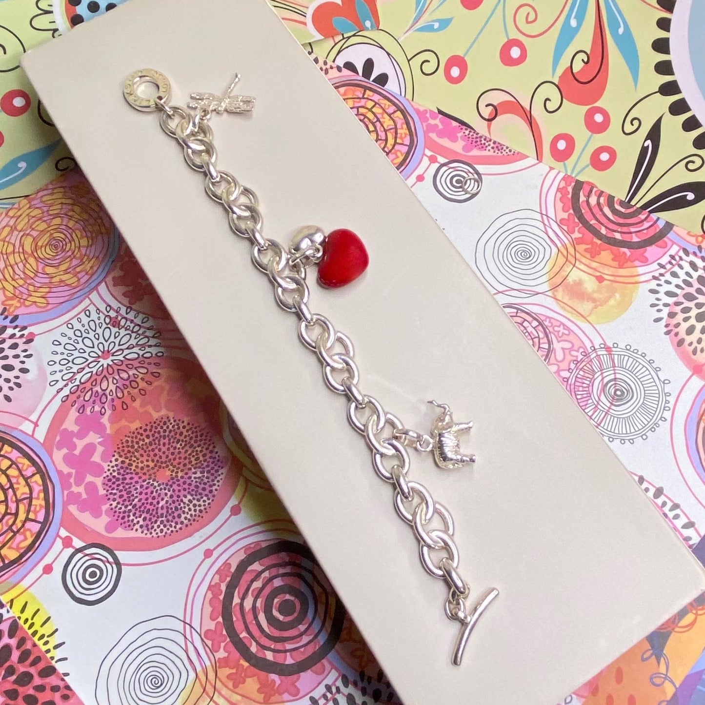 Links of London  Signature T-Bar Bracelet with Charms