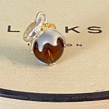 Load image into Gallery viewer, Links of London Sterling Silver 925 Christmas Pudding with 18ct Vermeil Holly Charm
