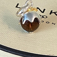 Links of London Sterling Silver 925 Christmas Pudding with 18ct Vermeil Holly Charm