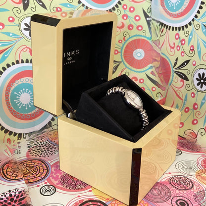 Very rare New Links of London delicate Silver Sweetheart Stainless Steel Watch.