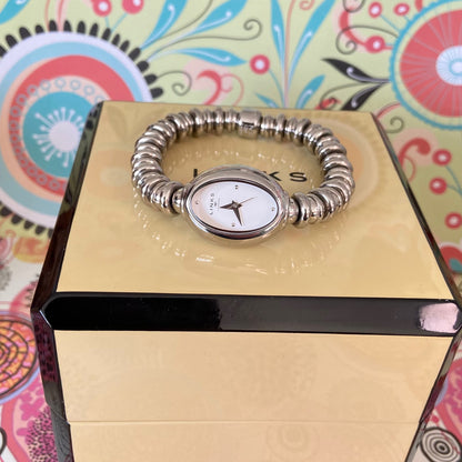 Very rare New Links of London delicate Silver Sweetheart Stainless Steel Watch.
