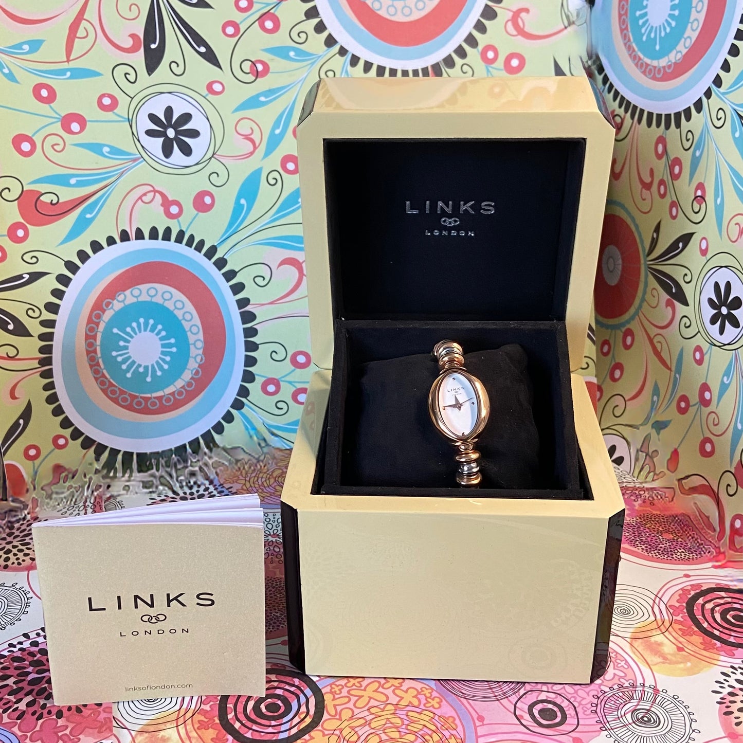 Very rare New Links of London delicate Two Tone Gold and Silver Sweetheart Stainless Steel Watch.