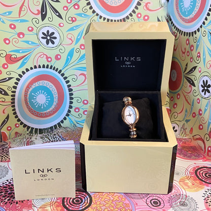 Very rare New Links of London delicate Two Tone Gold and Silver Sweetheart Stainless Steel Watch.