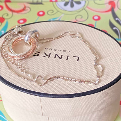Links of London  Aurora Rose Gold Vermeil Cluster Pendent Necklace