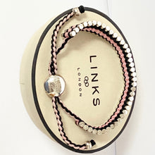 Load image into Gallery viewer, Links of London Pink and Black Beautiful Friendship Bracelet.
