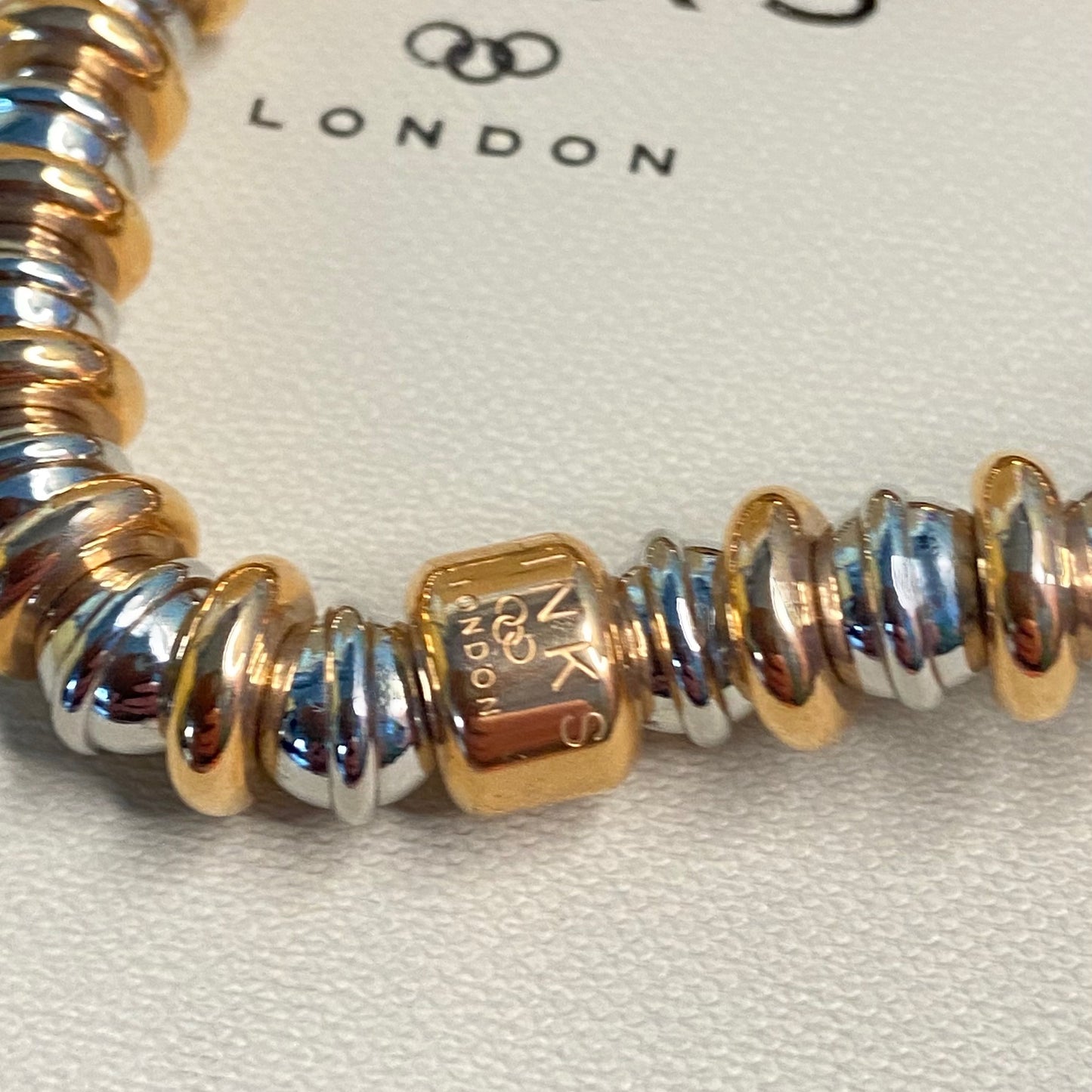 Very rare New Links of London delicate Two Tone Gold and Silver Sweetheart Stainless Steel Watch.