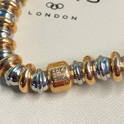 Very rare New Links of London delicate Two Tone Gold and Silver Sweetheart Stainless Steel Watch.