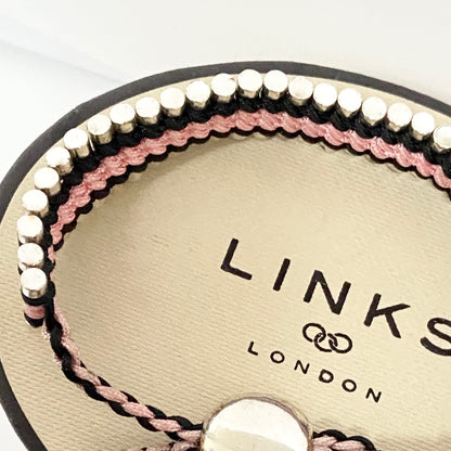 Links of London Pink and Black Beautiful Friendship Bracelet.