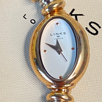 Very rare New Links of London delicate Two Tone Gold and Silver Sweetheart Stainless Steel Watch.