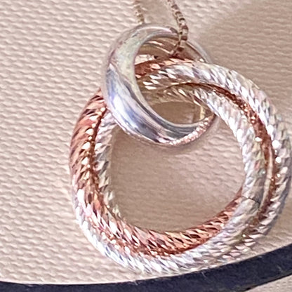 Links of London  Aurora Rose Gold Vermeil Cluster Pendent Necklace
