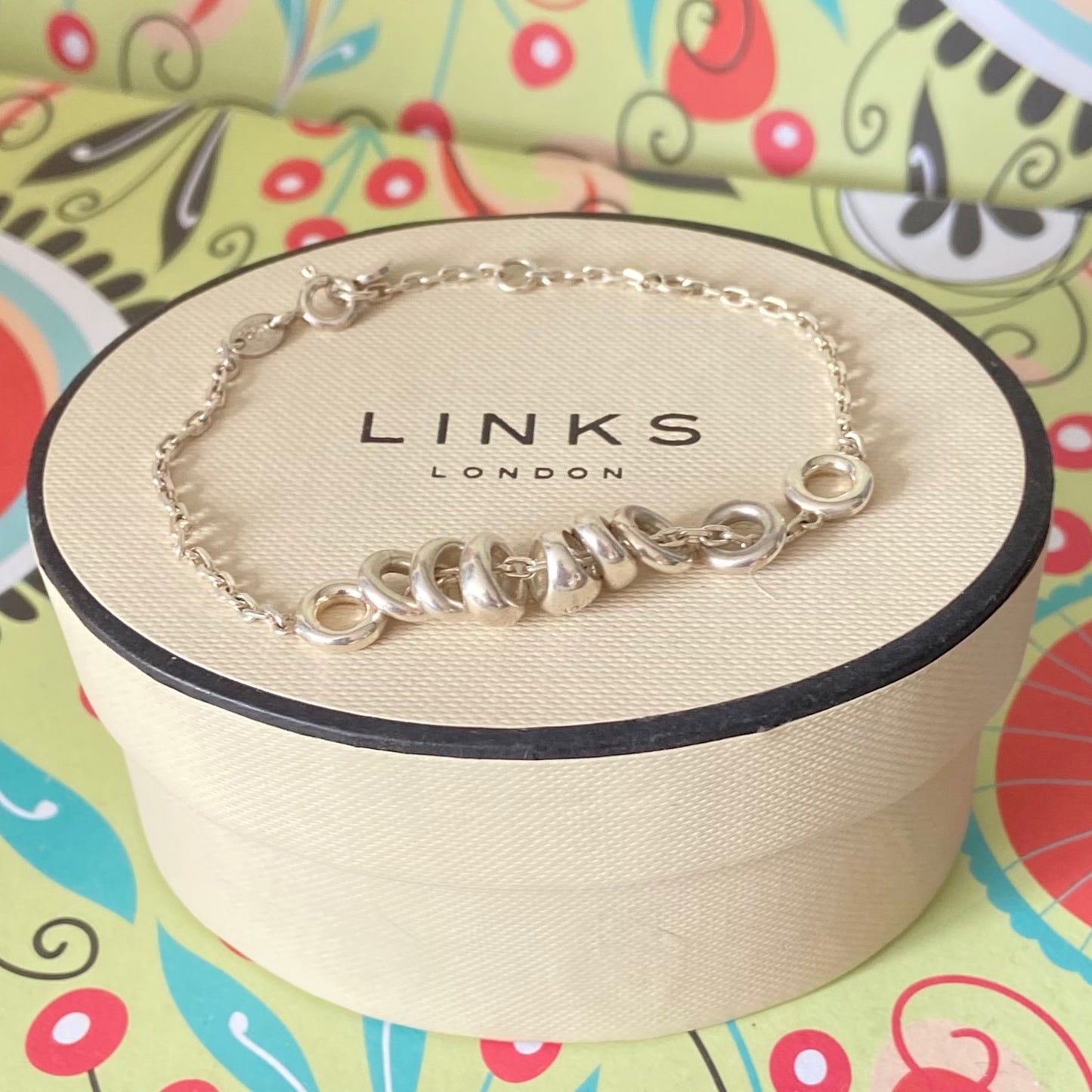 Authentic Sterling Silver Links of London Bracelet with Sweetie beads