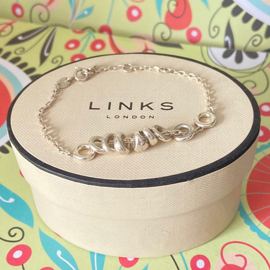 Authentic Sterling Silver Links of London Bracelet with Sweetie beads