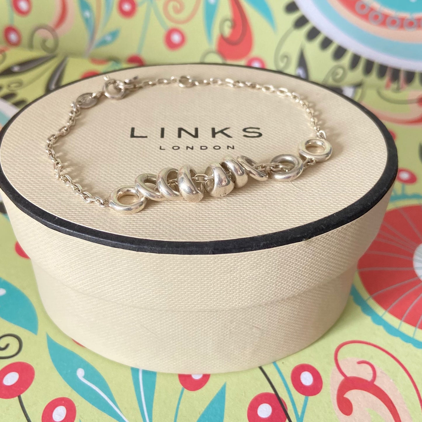 Authentic Sterling Silver Links of London Bracelet with Sweetie beads