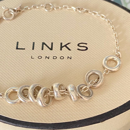 Authentic Sterling Silver Links of London Bracelet with Sweetie beads