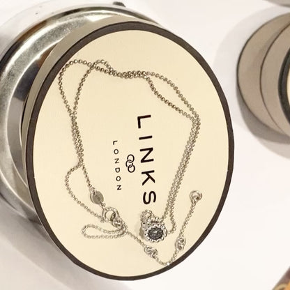 Links of London Effervescence  with Petite Blue Diamond Necklace