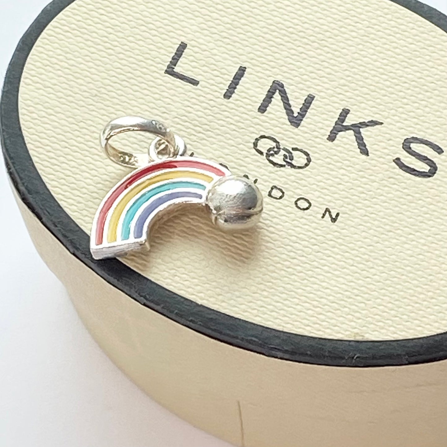 Links of London Rainbow & Tennis Ball Charm. Wimbledon Pride