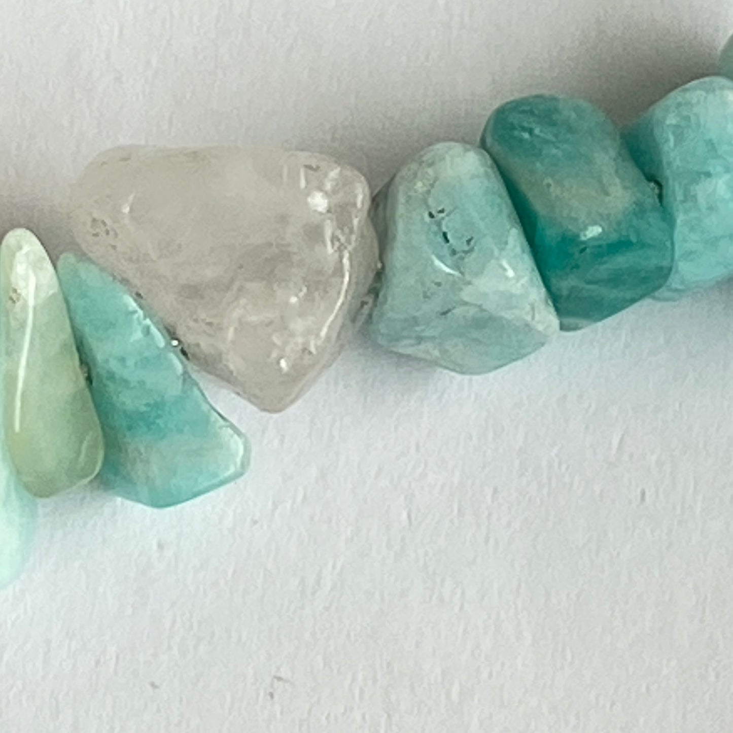 Turquoise and quartz beaded Earrings