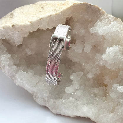 Rare Find Links of London Sterling Silver Buckle Belt Bangle Bracelet