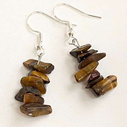 Tigers Eye Chip beaded Earrings