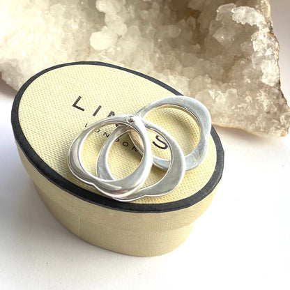 Links of London Silver Love Note Heart Ring