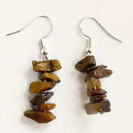 Tigers Eye Chip beaded Earrings