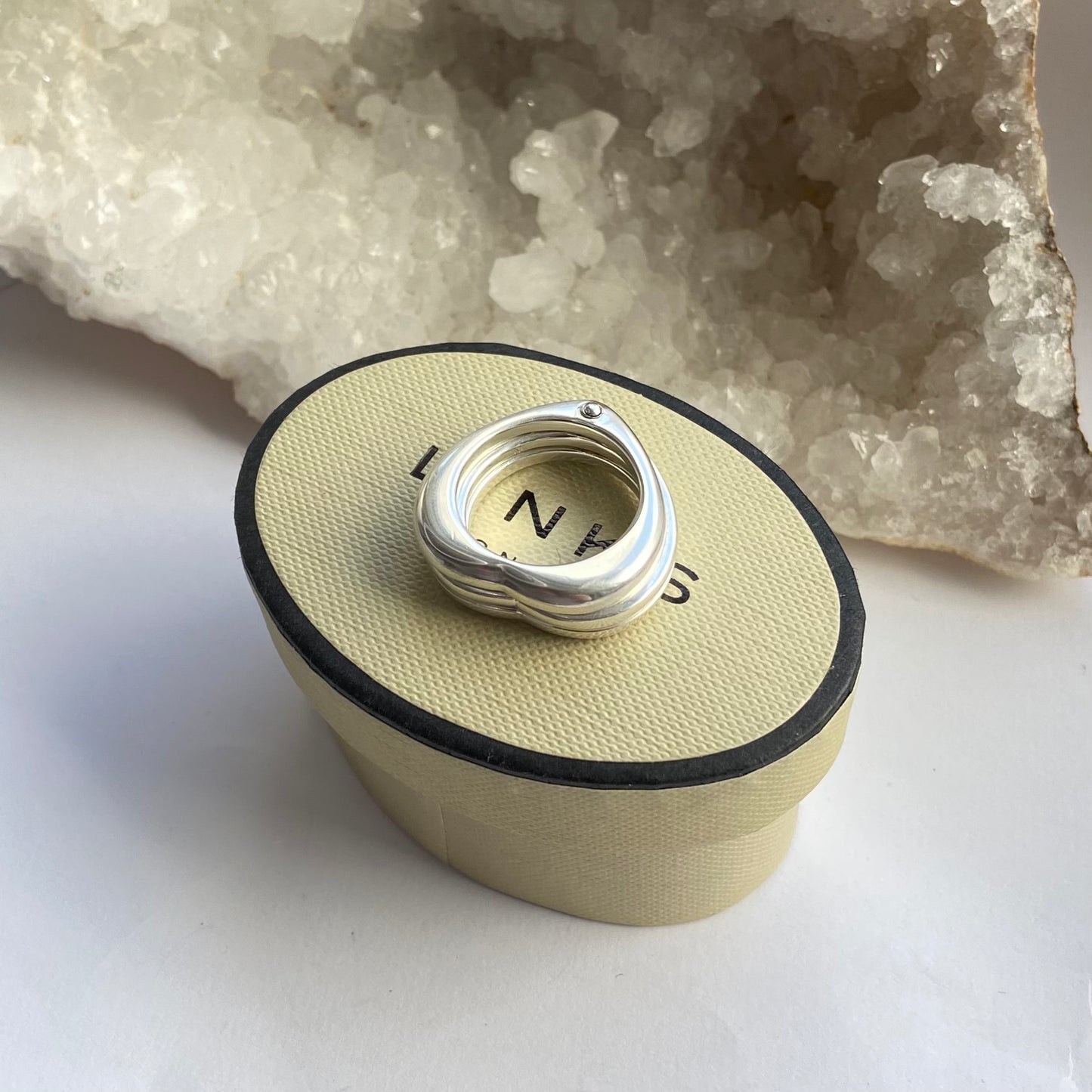 Links of London Silver Love Note Heart Ring