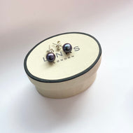 Effervescence Large Black Pearl  Preloved Links of London Earrings