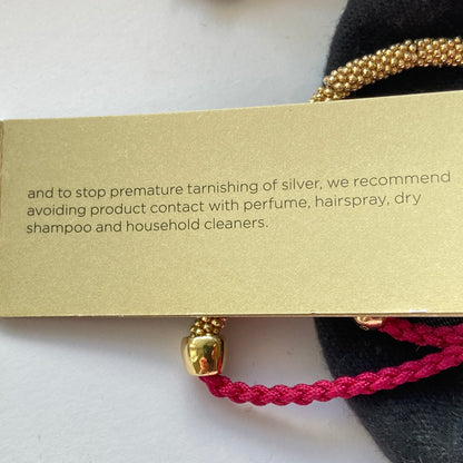 Gold and Red Woven adjustable Friendship Bracelet
