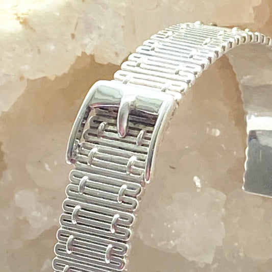 Rare Find Links of London Sterling Silver Buckle Belt Bangle Bracelet