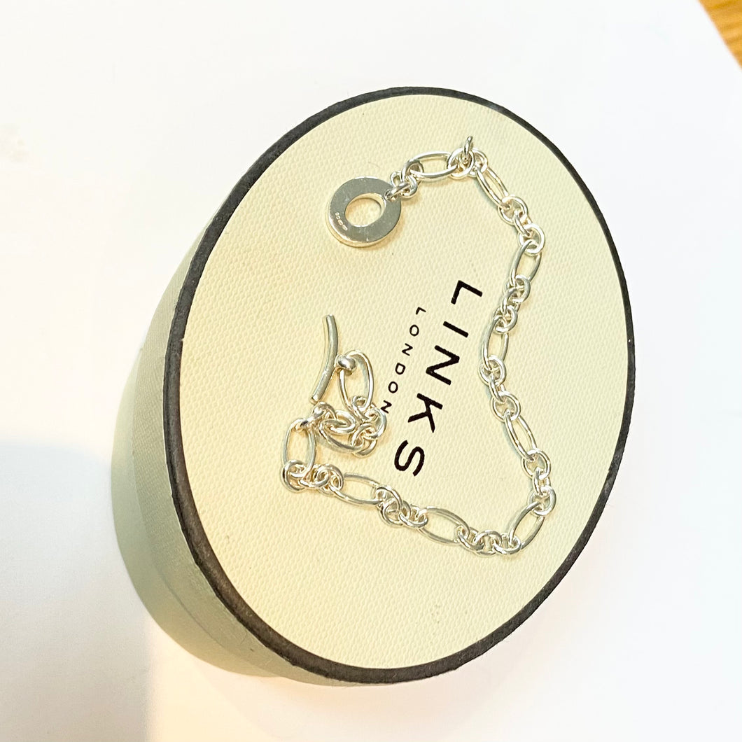 Delicate Larger link Chain Pre Loved Links of London Bracelet with