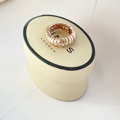 Links of London Rose Gold two tone Sterling Silver Sweetie Ring size L