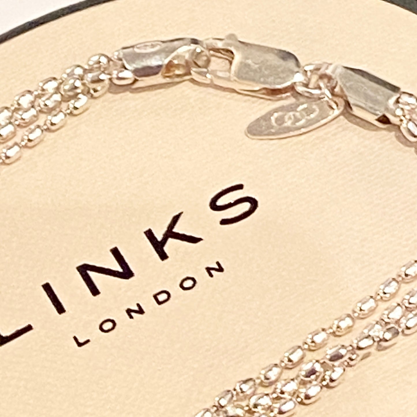 Links of London featuring 3 rows of Rice beads Bracelet 18.5CM