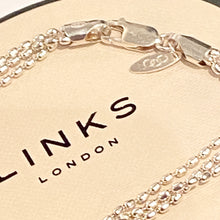 Load image into Gallery viewer, Links of London Sterling Silver featuring 3 rows of Rice beads Bracelet 18.5CM
